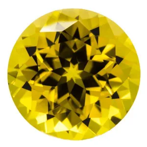 Chatham Lab-Grown Round Yellow Sapphire Stone Size