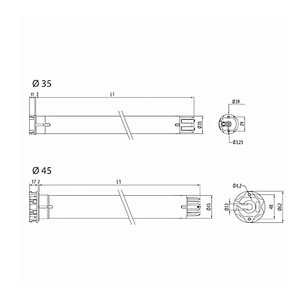 Cherubini Rohrmotor Senso Wire 25/17 25Nm