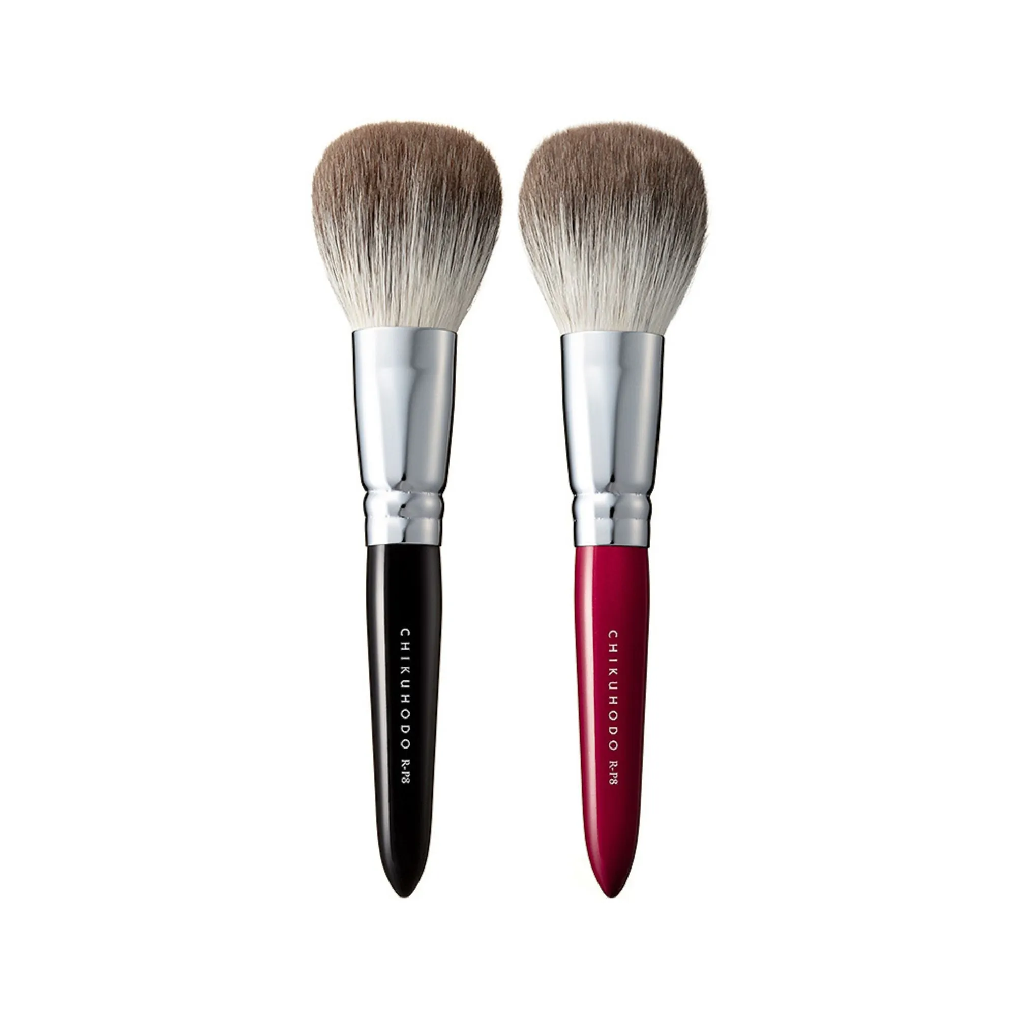 Chikuhodo Powder Brush, Regular Series (R-P8 Black & RR-P8 Red)