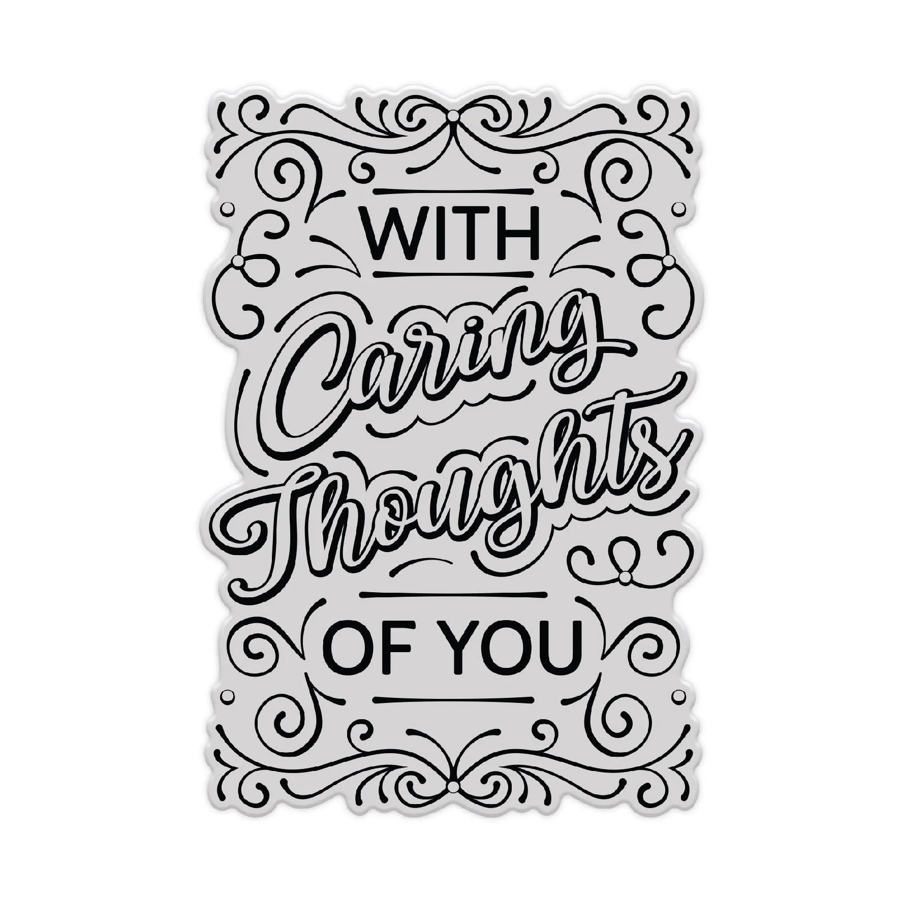 Chloes Creative Cards Photopolymer Stamp Set (A6) - Statement Sentiments Caring Thoughts