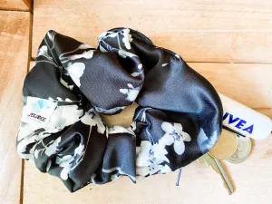 Chouchous à zip pochette - Fleuri noir & blanc