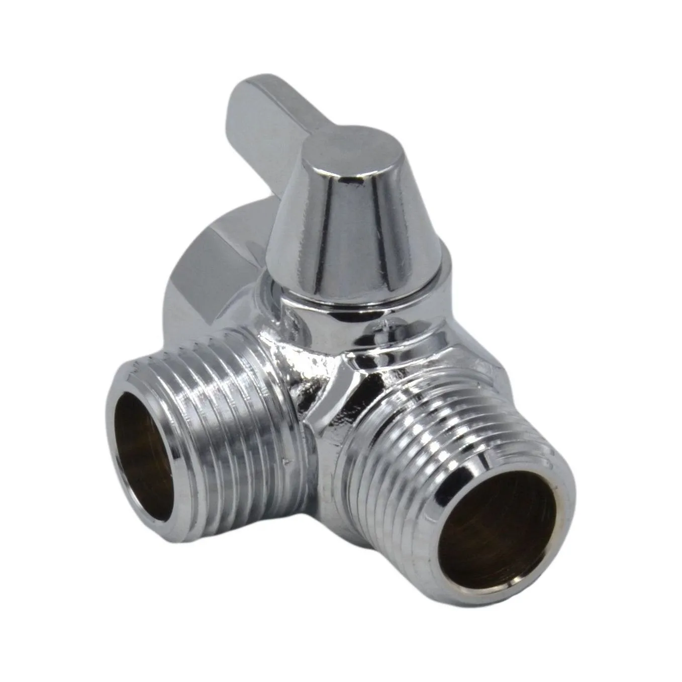 Chrome Two Way Shower Arm Diverter Valve Shower Head Splitter