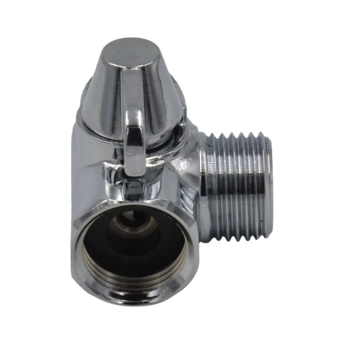 Chrome Two Way Shower Arm Diverter Valve Shower Head Splitter