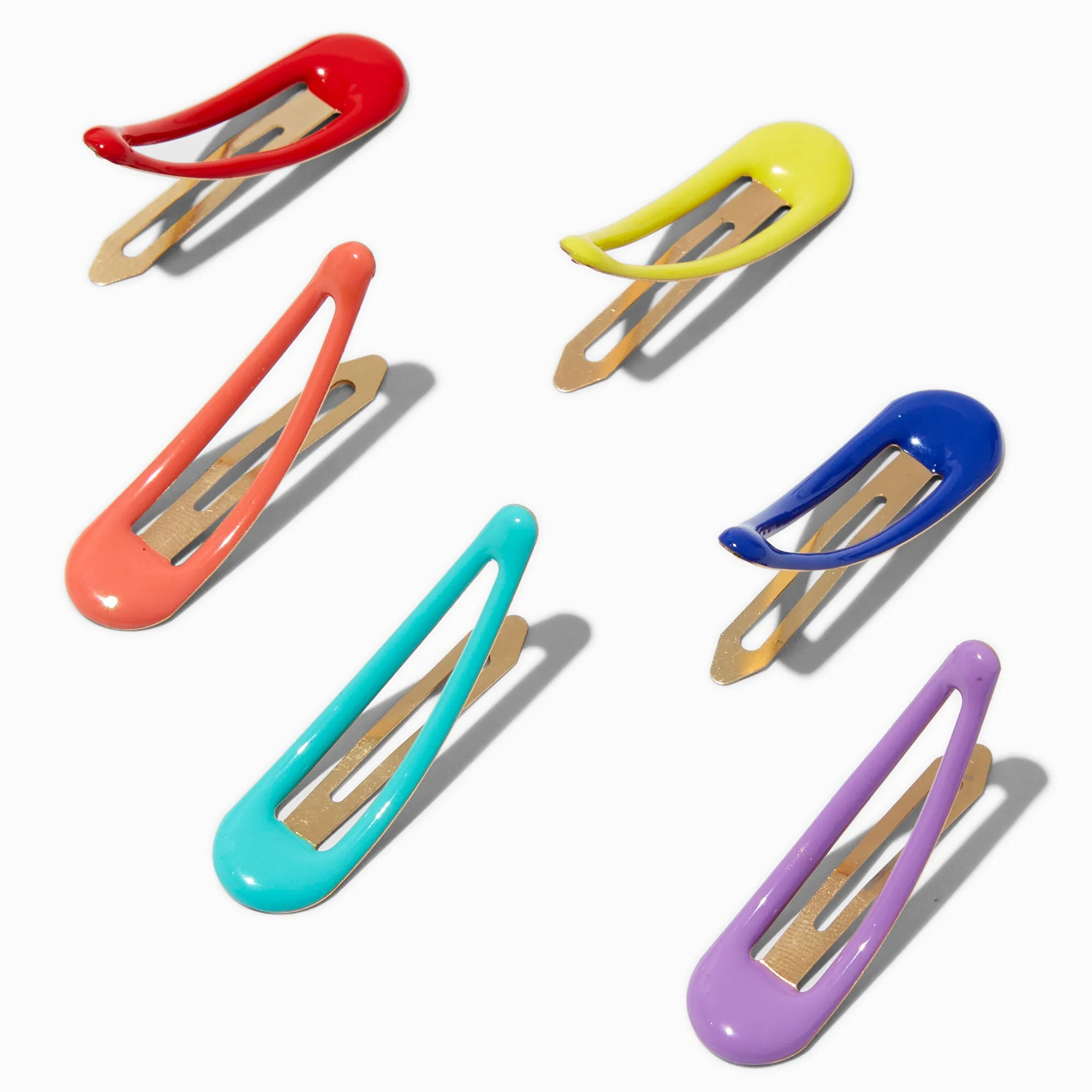 Claire's Club Rainbow Snap Hair Clips - 6 Pack
