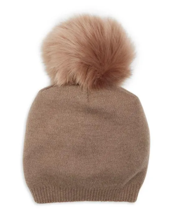 Classy Cashmere Detachable Faux Fur Pom