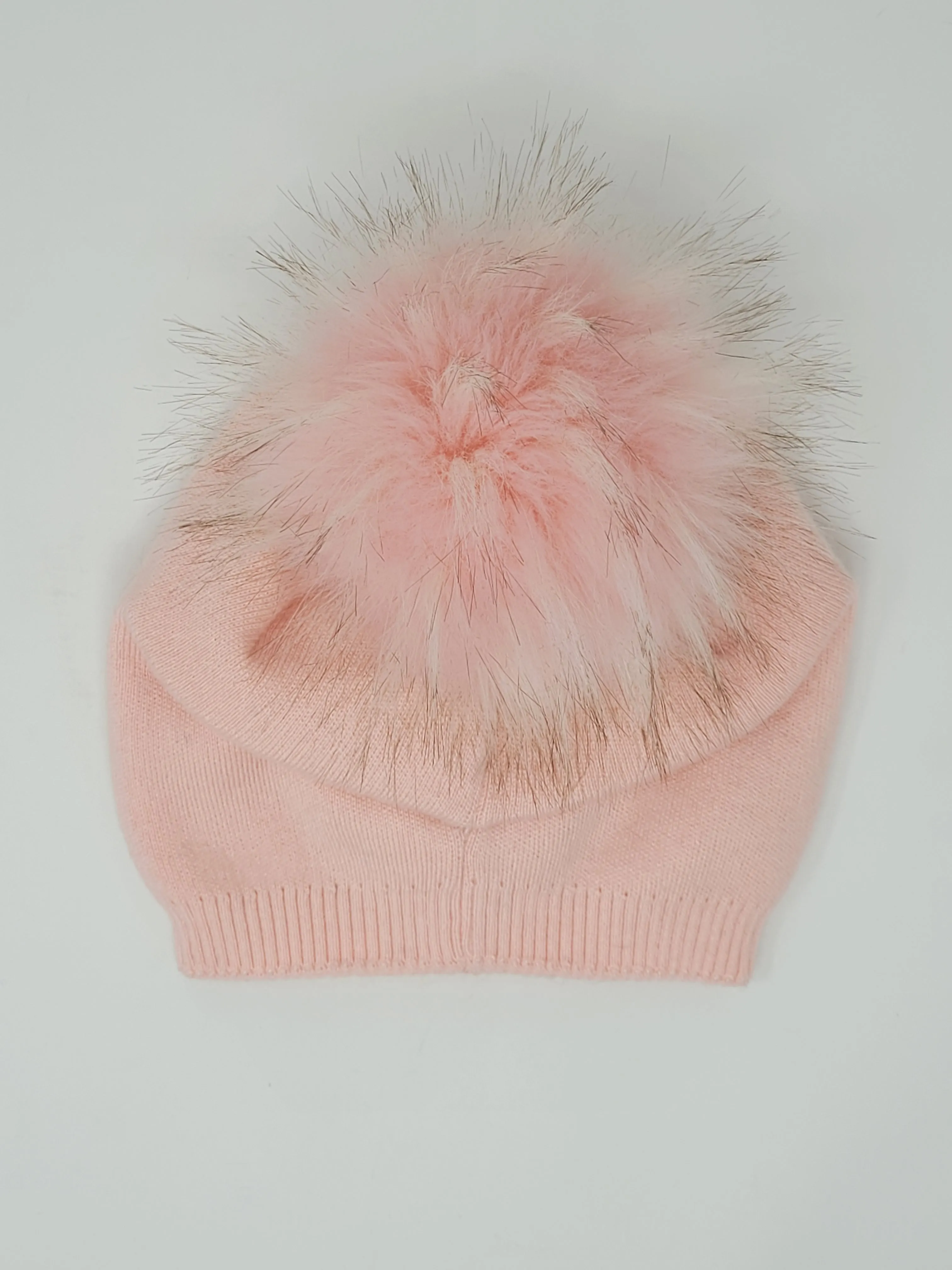 Classy Cashmere Detachable Faux Fur Pom