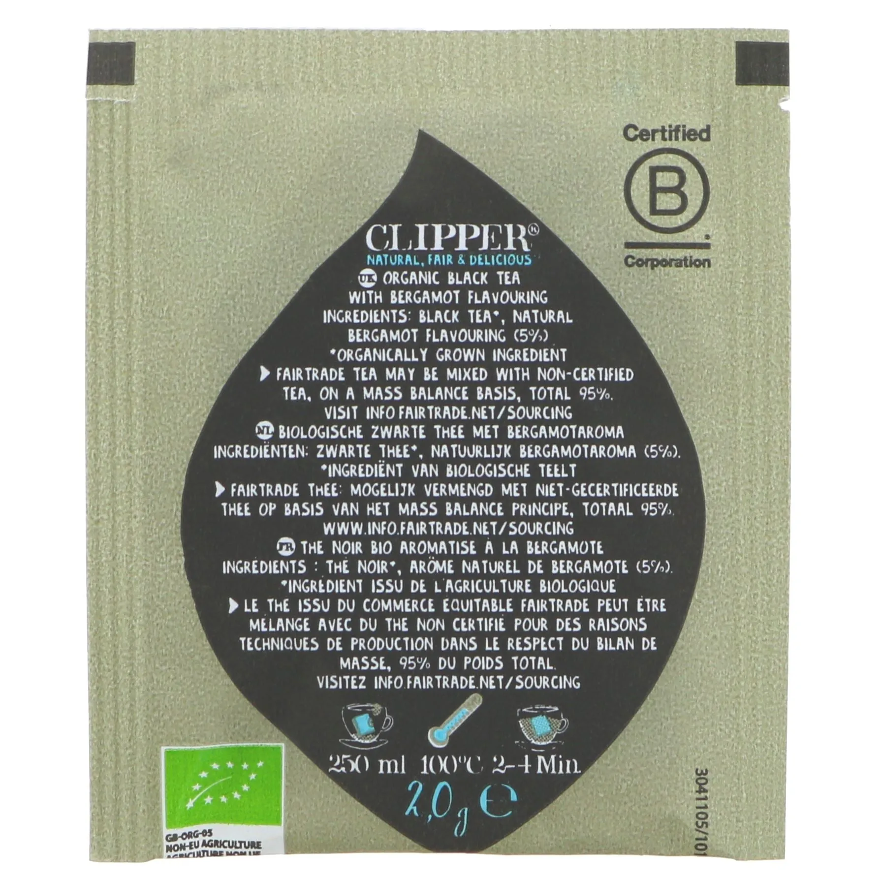 Clipper | Earl Grey - Envelope, String & Tagged | 250 bags