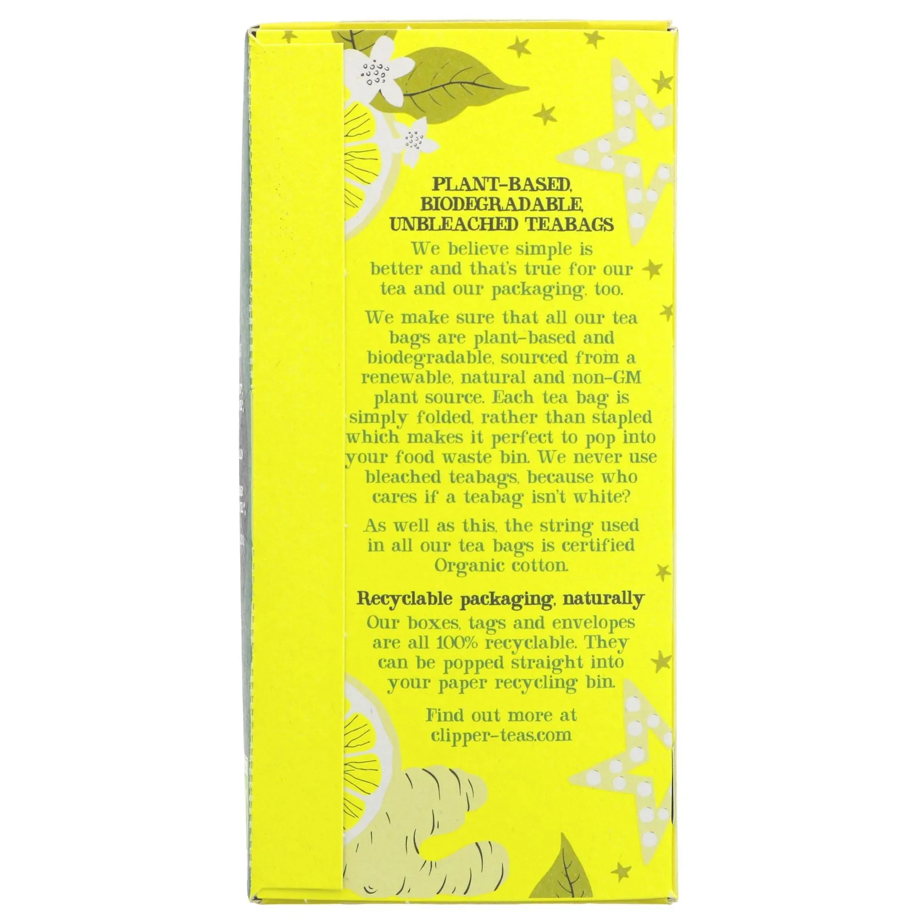 Clipper | Lemon & Ginger - Envelope, String & Tagged | 25 bags