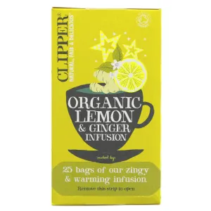 Clipper | Lemon & Ginger - Envelope, String & Tagged | 25 bags