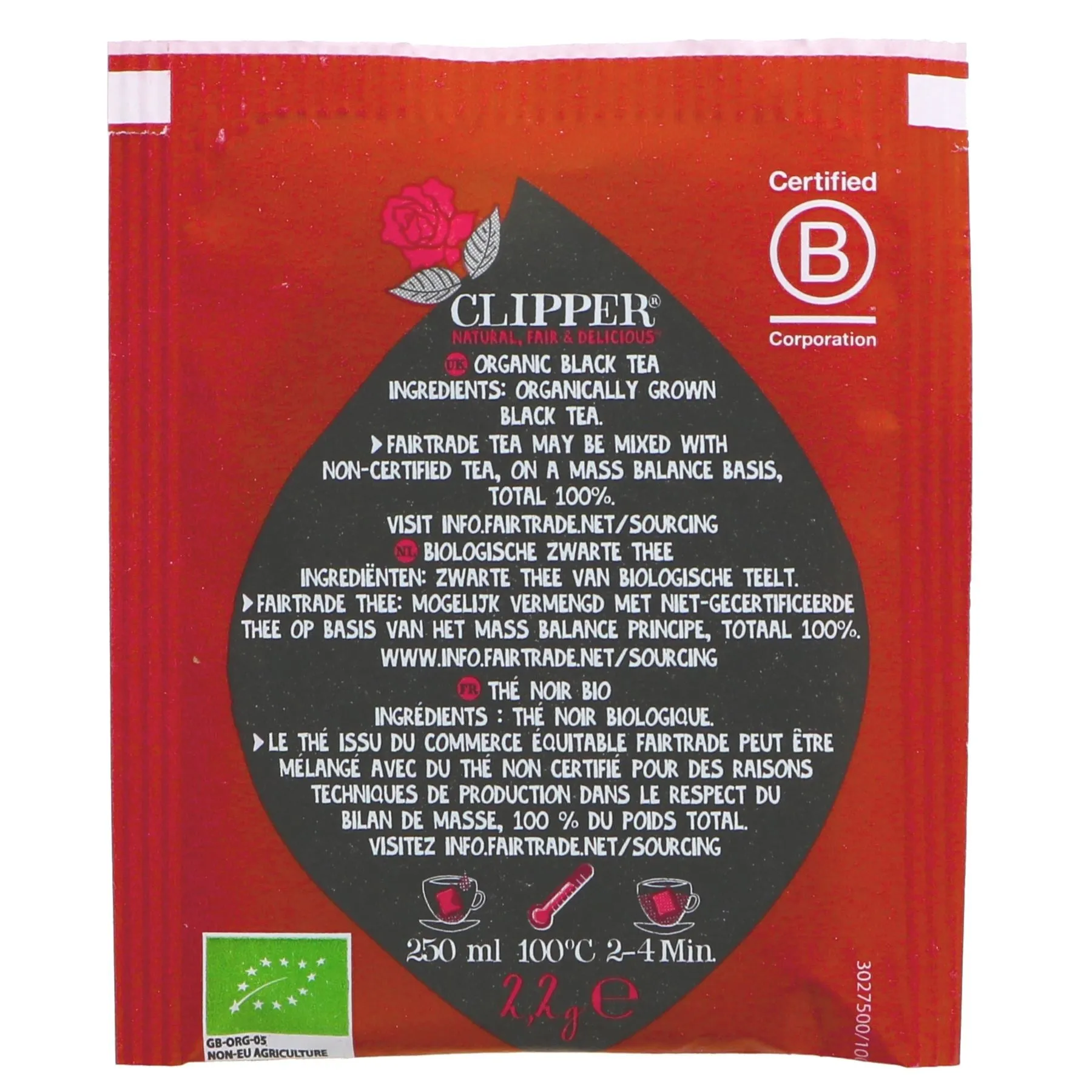 Clipper | Speciality English Breakfast - Envelope, String & Tagged | 250 bags