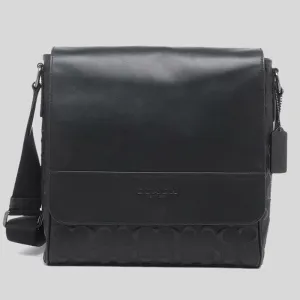 Coach Houston Map Bag In Signature Leather Black RS-4006