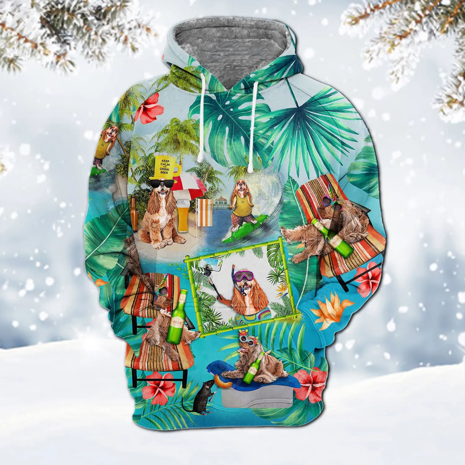 Cocker Spaniel 1-Surfing Hoodie