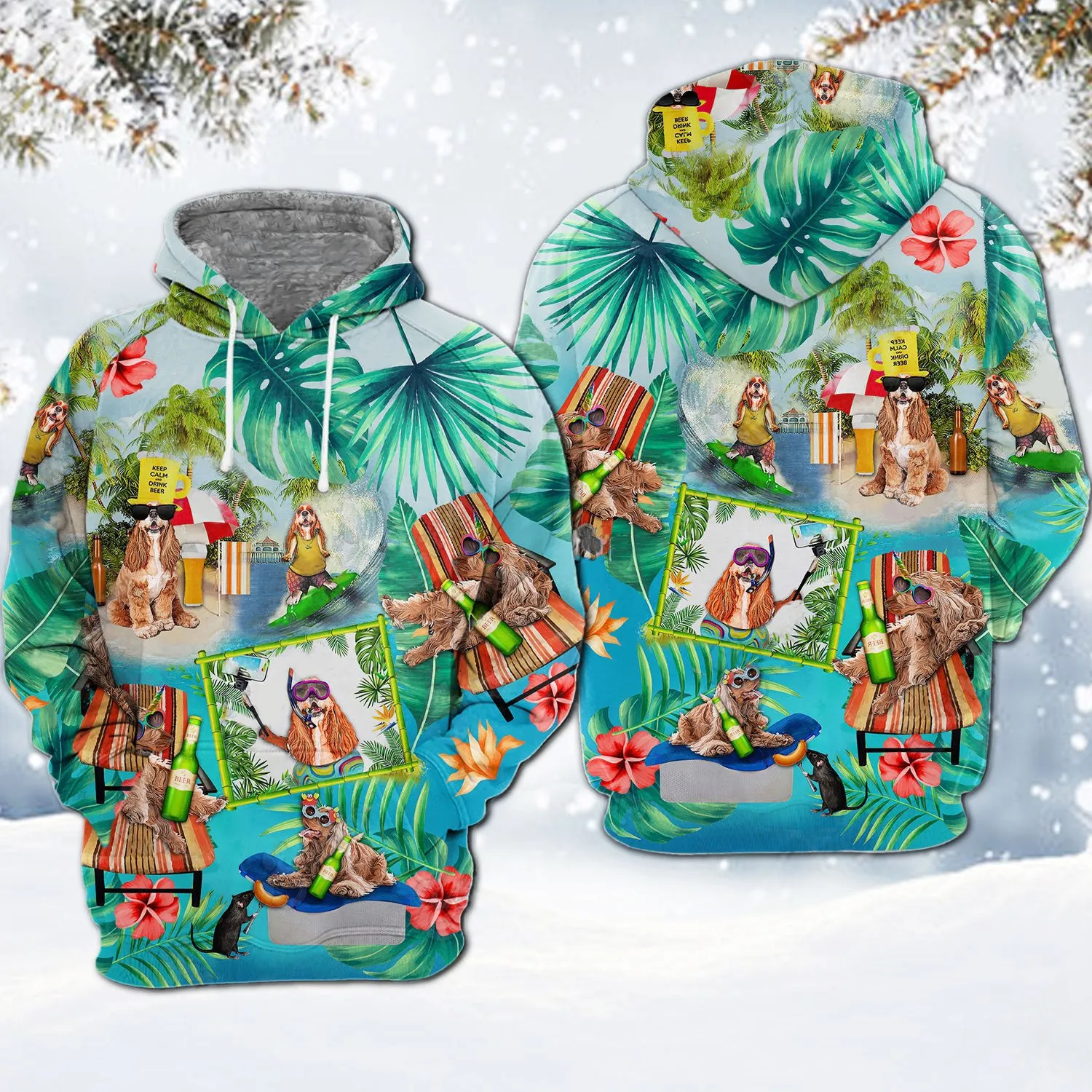 Cocker Spaniel 1-Surfing Hoodie