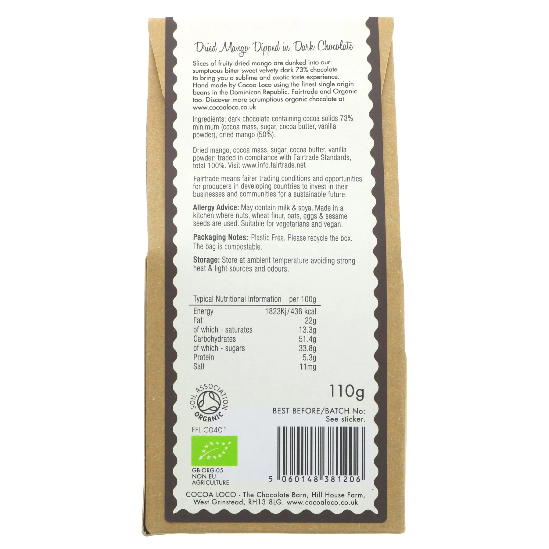 Cocoa Loco | Mango In Dark Choc | 100g