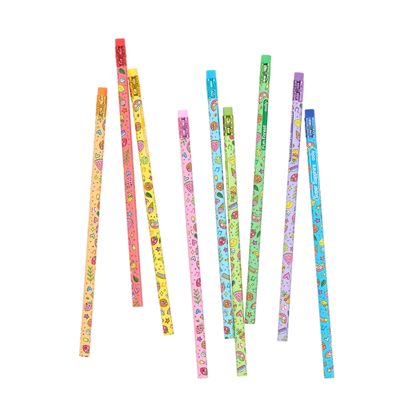 Color Doodlers Fruity Scented Erasable Colored Pencils - Set of 12