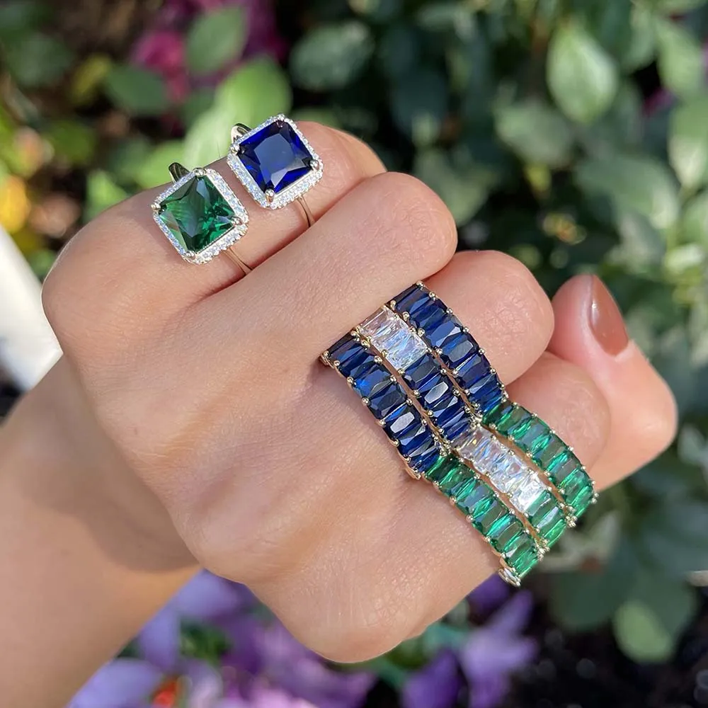 Colored Baguette Ring