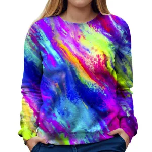 Colored Cracks Womens Sweatshirt