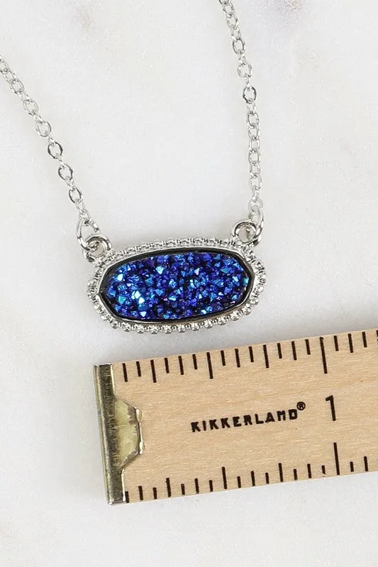 Colored Druzy Necklace