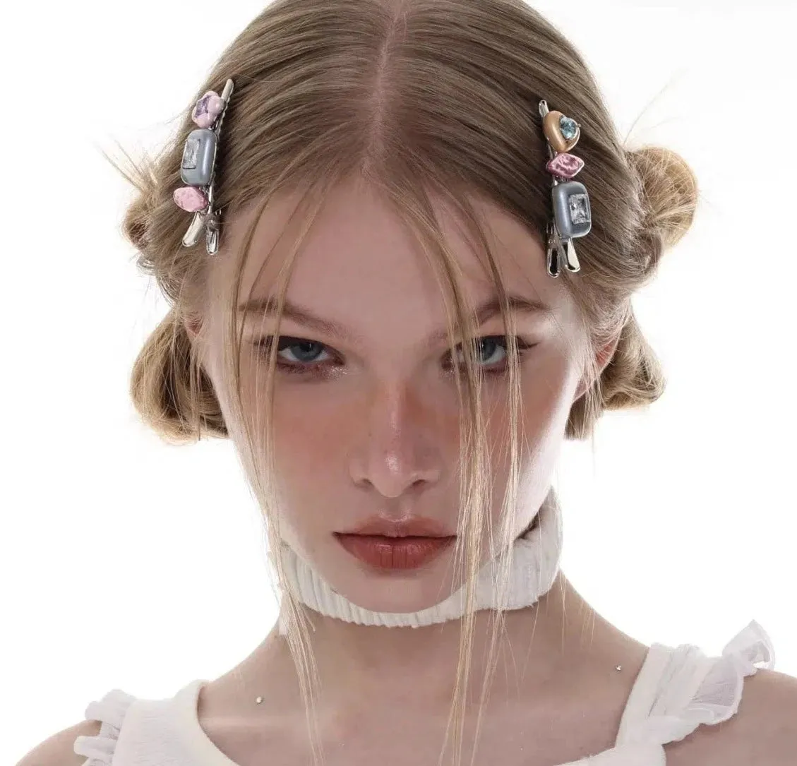 Colored Zircon Hair Clip