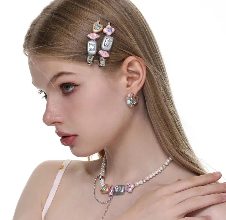 Colored Zircon Hair Clip
