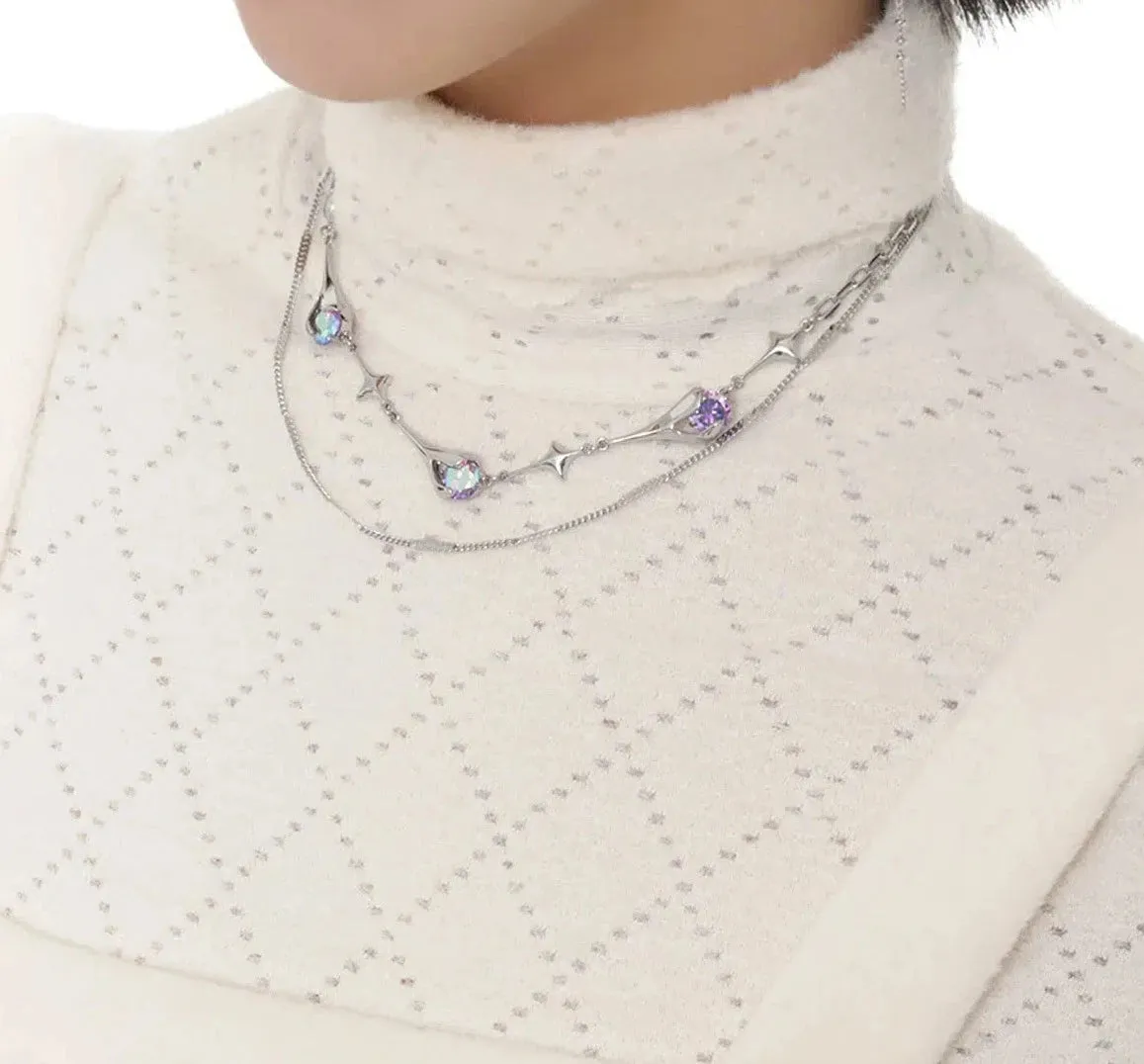 Colored Zircon Necklace