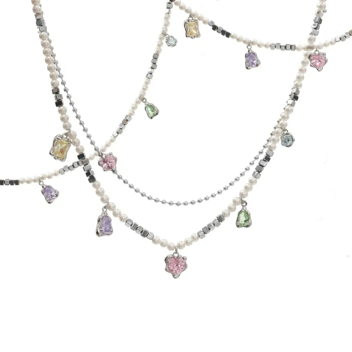Colored Zircon Necklace