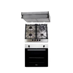 COMBO B - DRIJA - 60CM / 24” - ACERO(Estufa, Horno y Extractor).