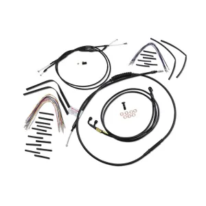Control Kit - 12" Ape Hanger Handlebars for Harley Davidson 96-05 Dyna Models