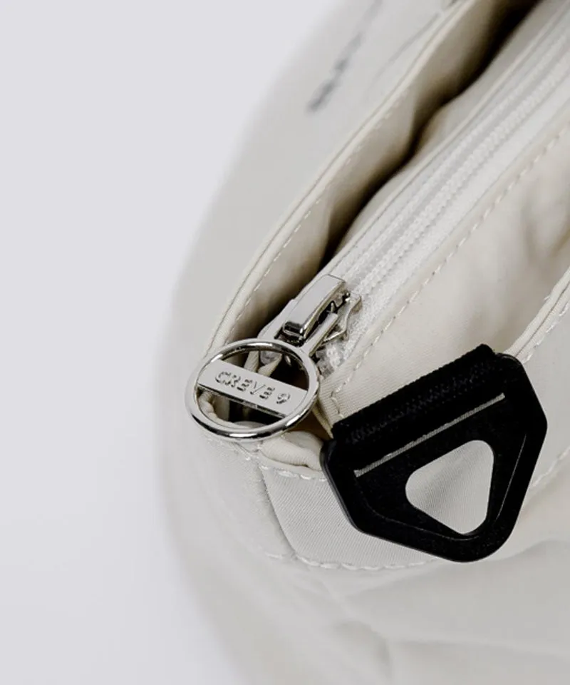 CREVE NINE: Big Logo Pouch - Beige