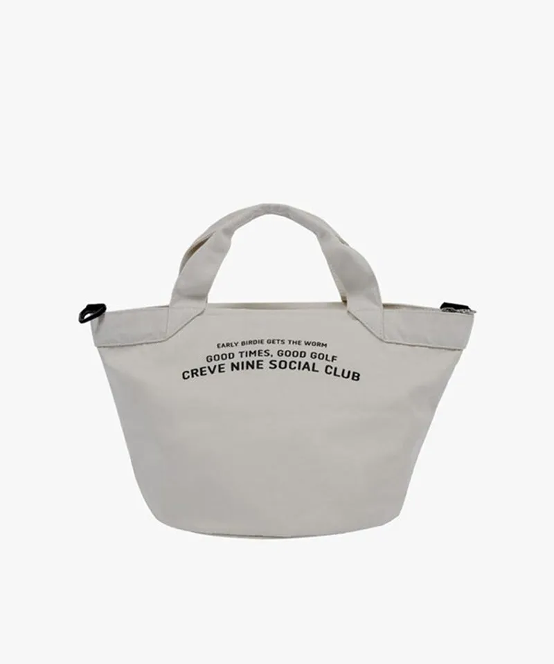 CREVE NINE: Big Logo Pouch - Beige