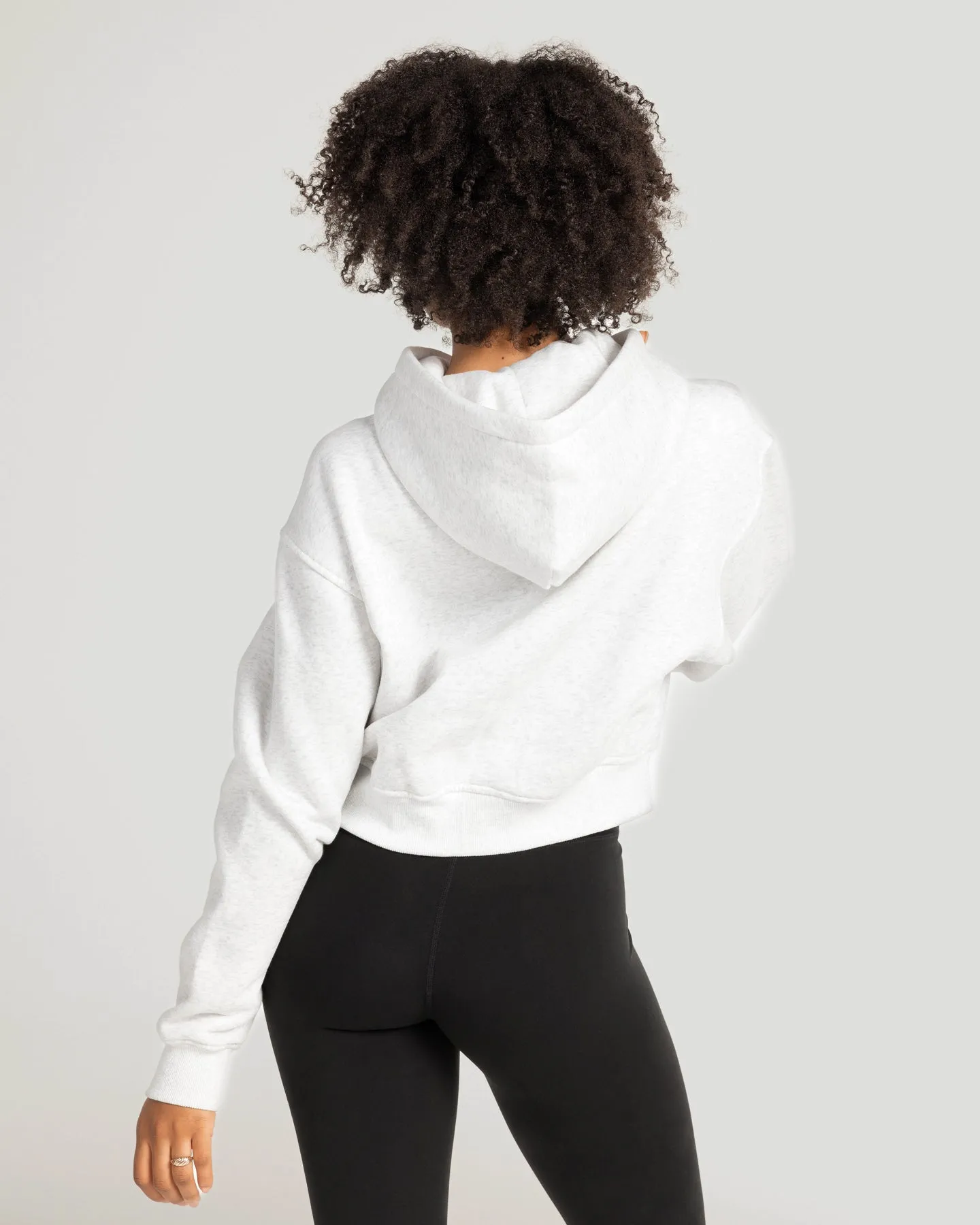 Cropped Classic Zip Through - Polar Grey