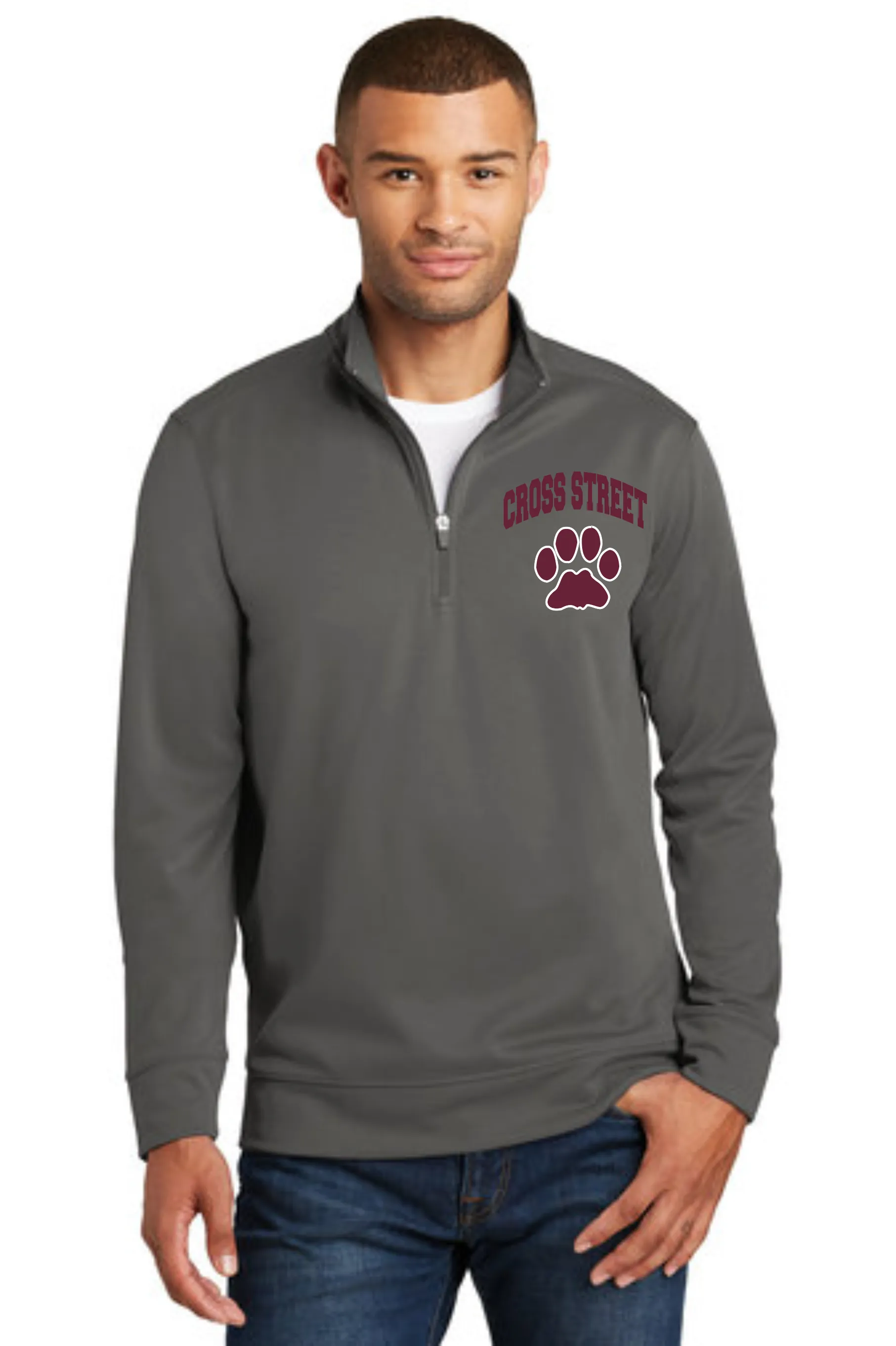 Cross Street Adult 1/4 Zip Performance Pullover