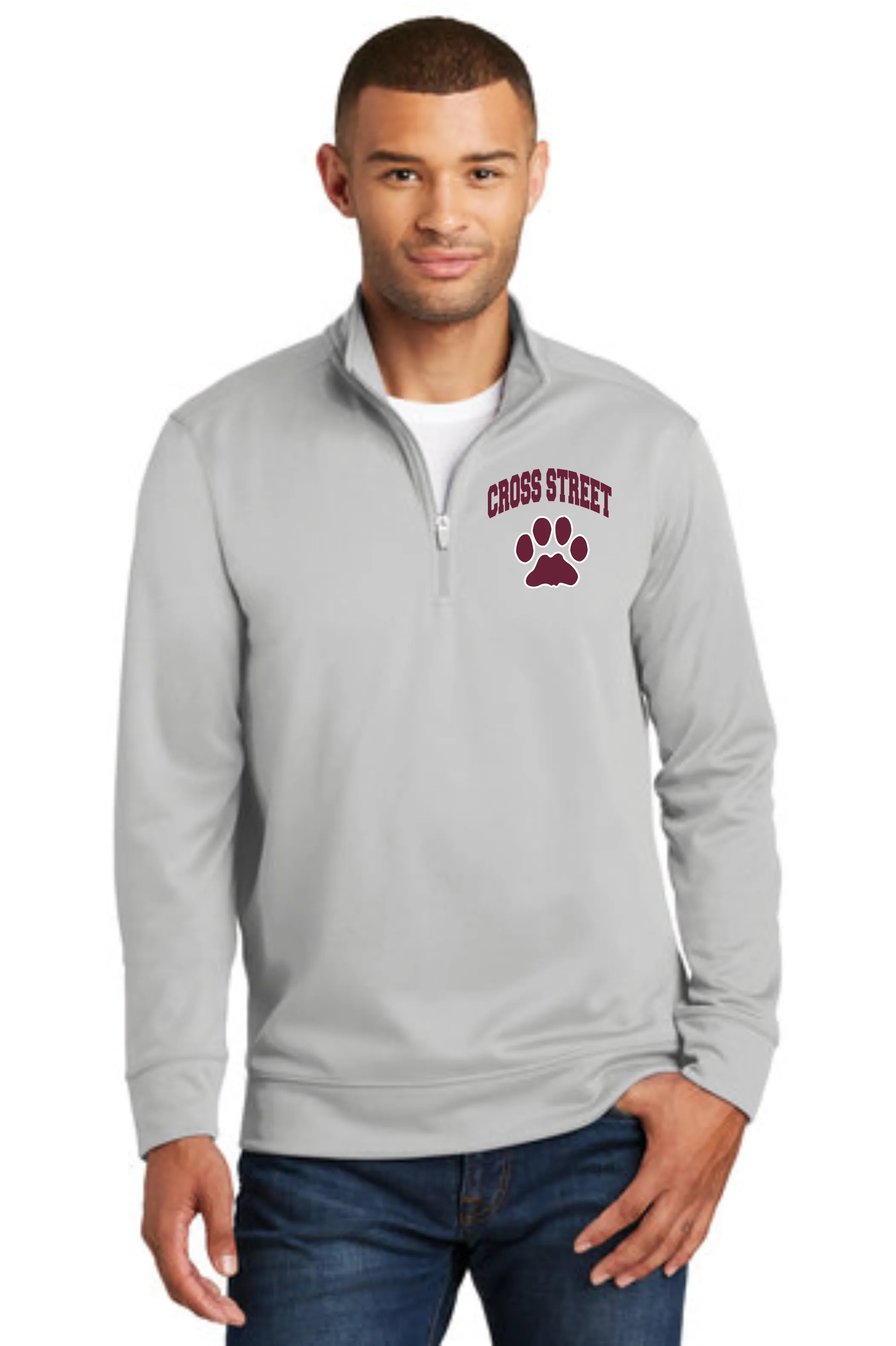 Cross Street Adult 1/4 Zip Performance Pullover