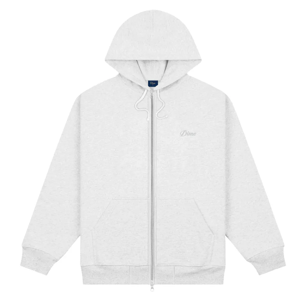 Cursive Zip Hoodie (Ash)
