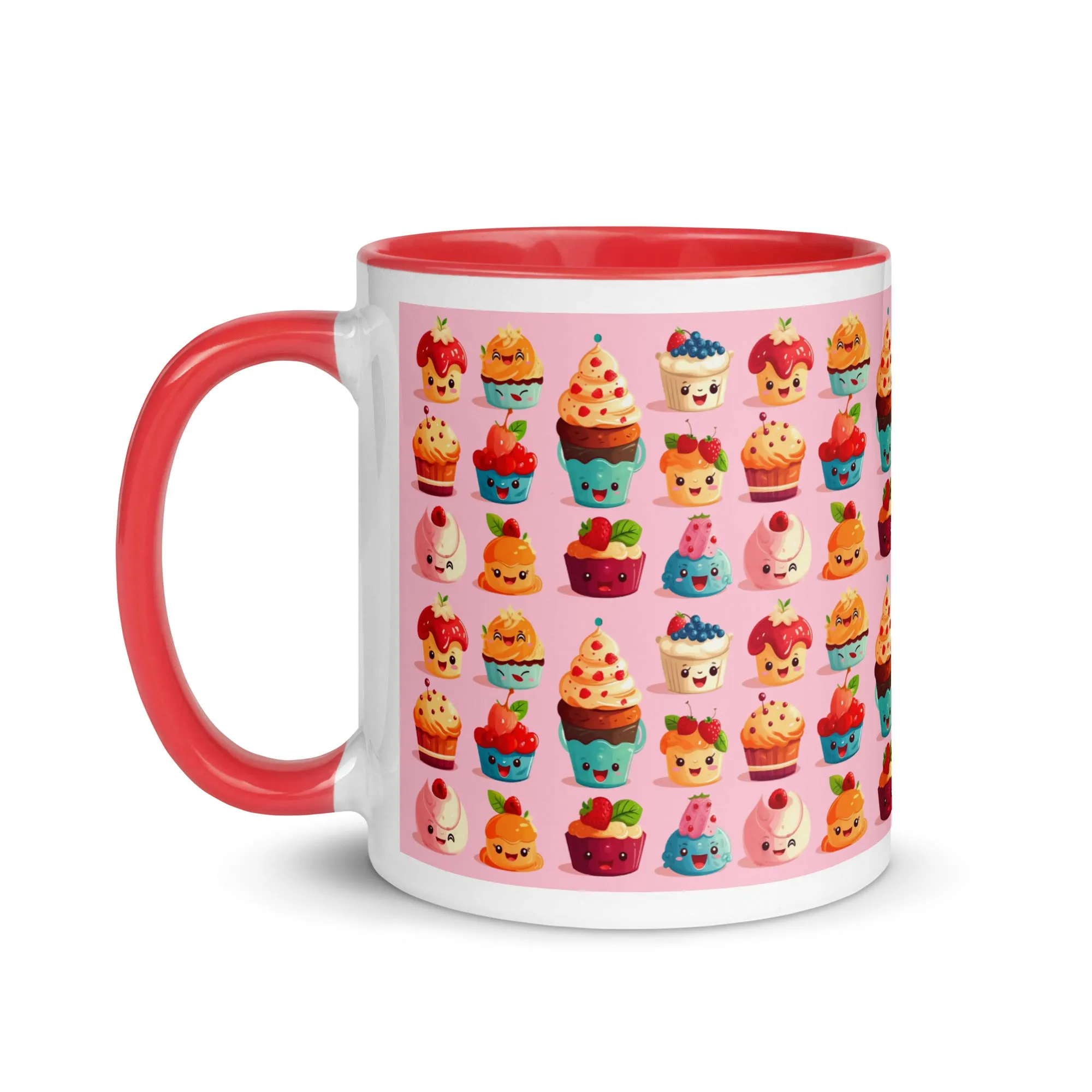 Cute Pink Cupcakes Mug with Color Inside SETCCK001