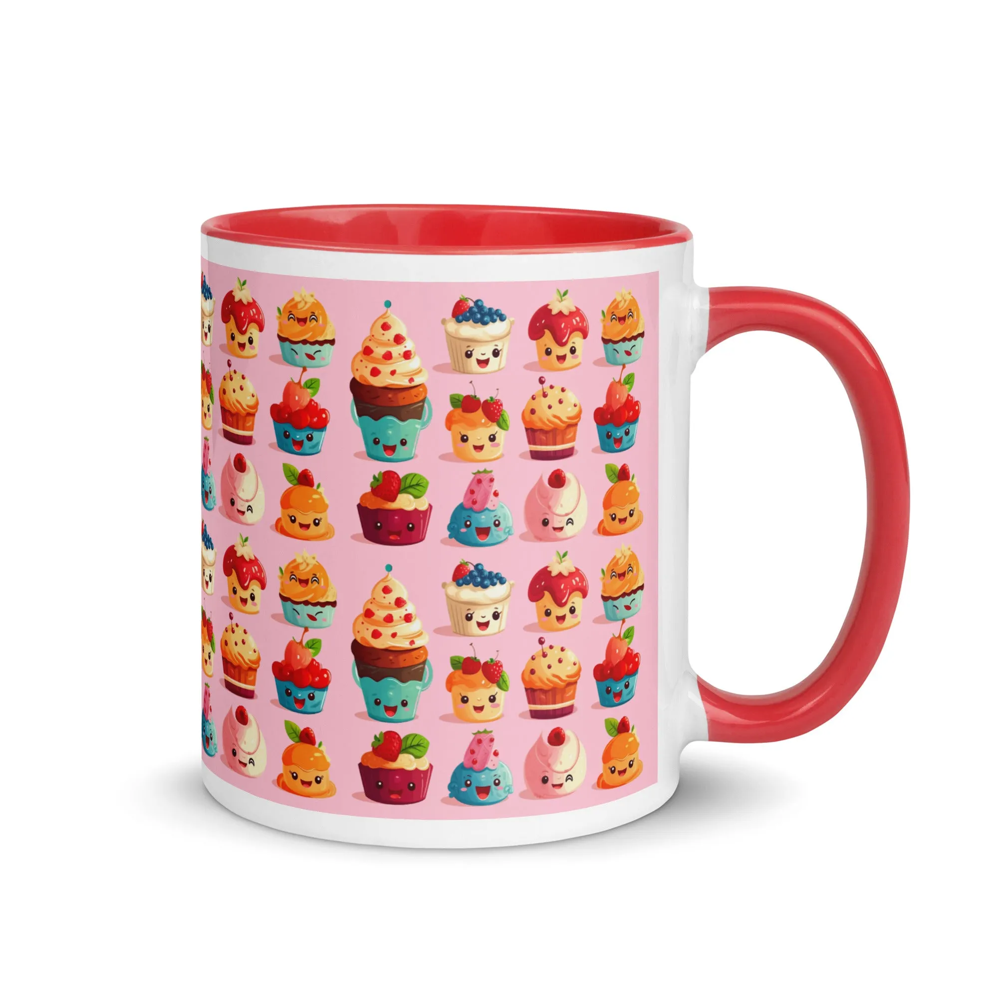Cute Pink Cupcakes Mug with Color Inside SETCCK001