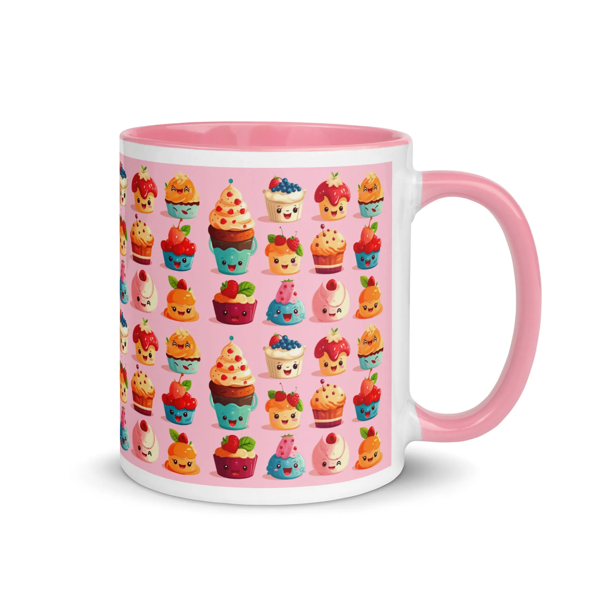 Cute Pink Cupcakes Mug with Color Inside SETCCK001
