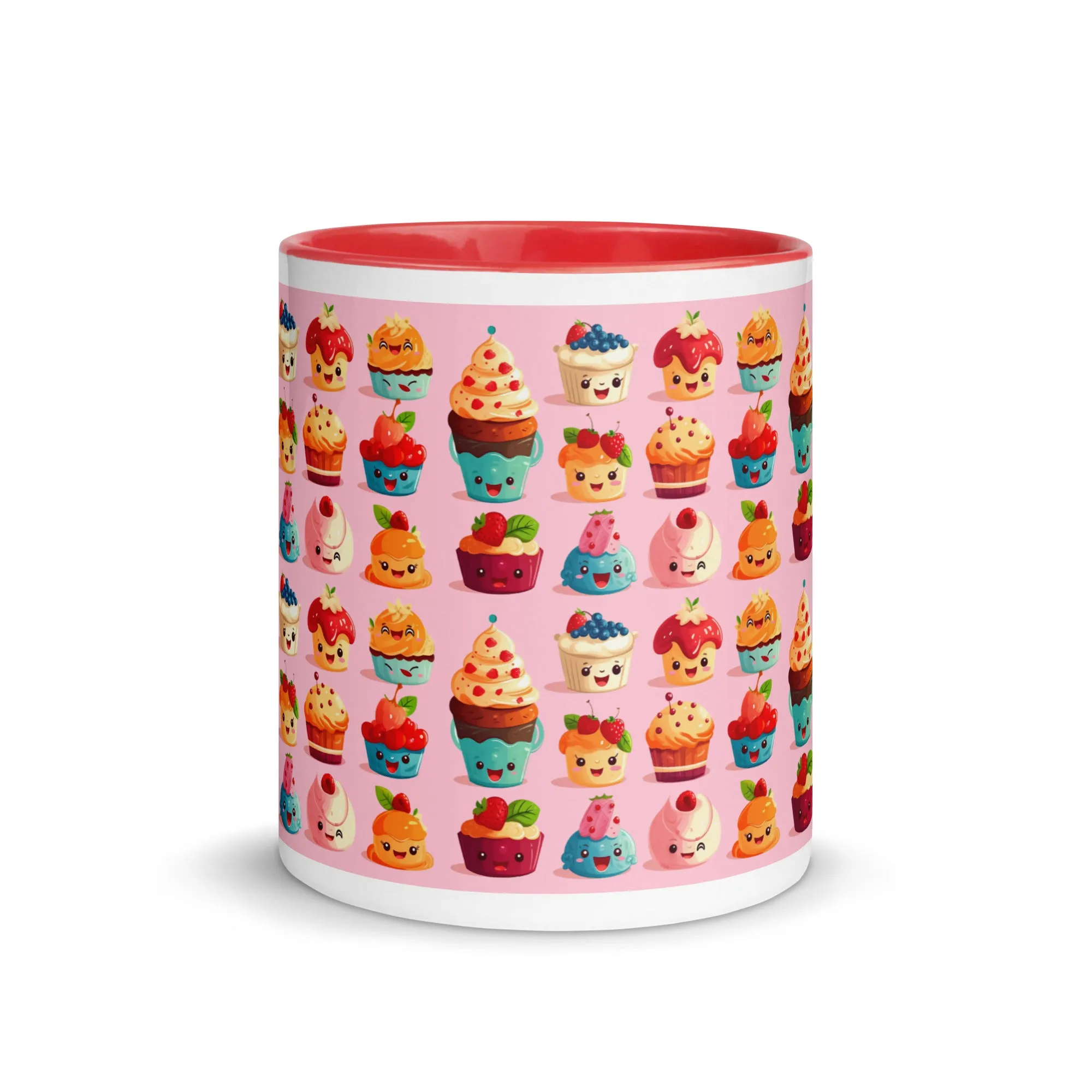 Cute Pink Cupcakes Mug with Color Inside SETCCK001