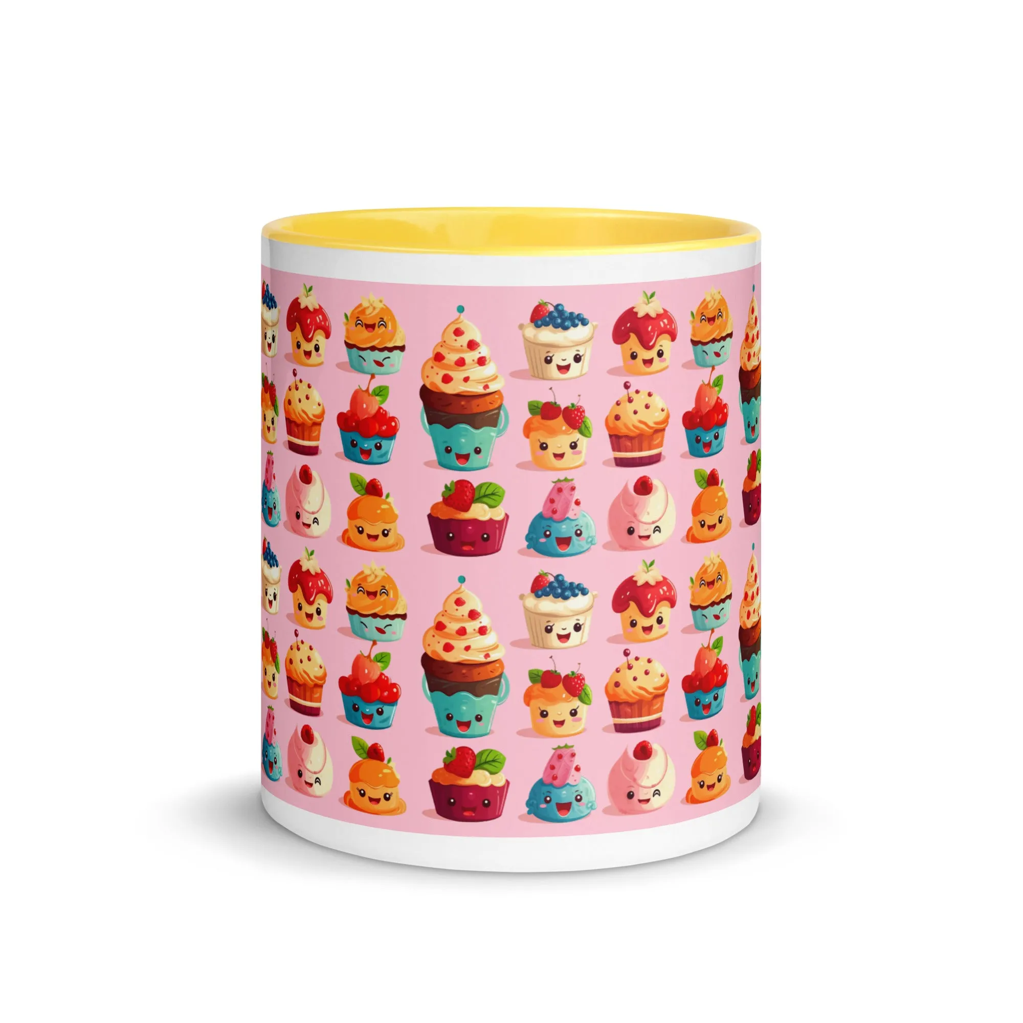 Cute Pink Cupcakes Mug with Color Inside SETCCK001