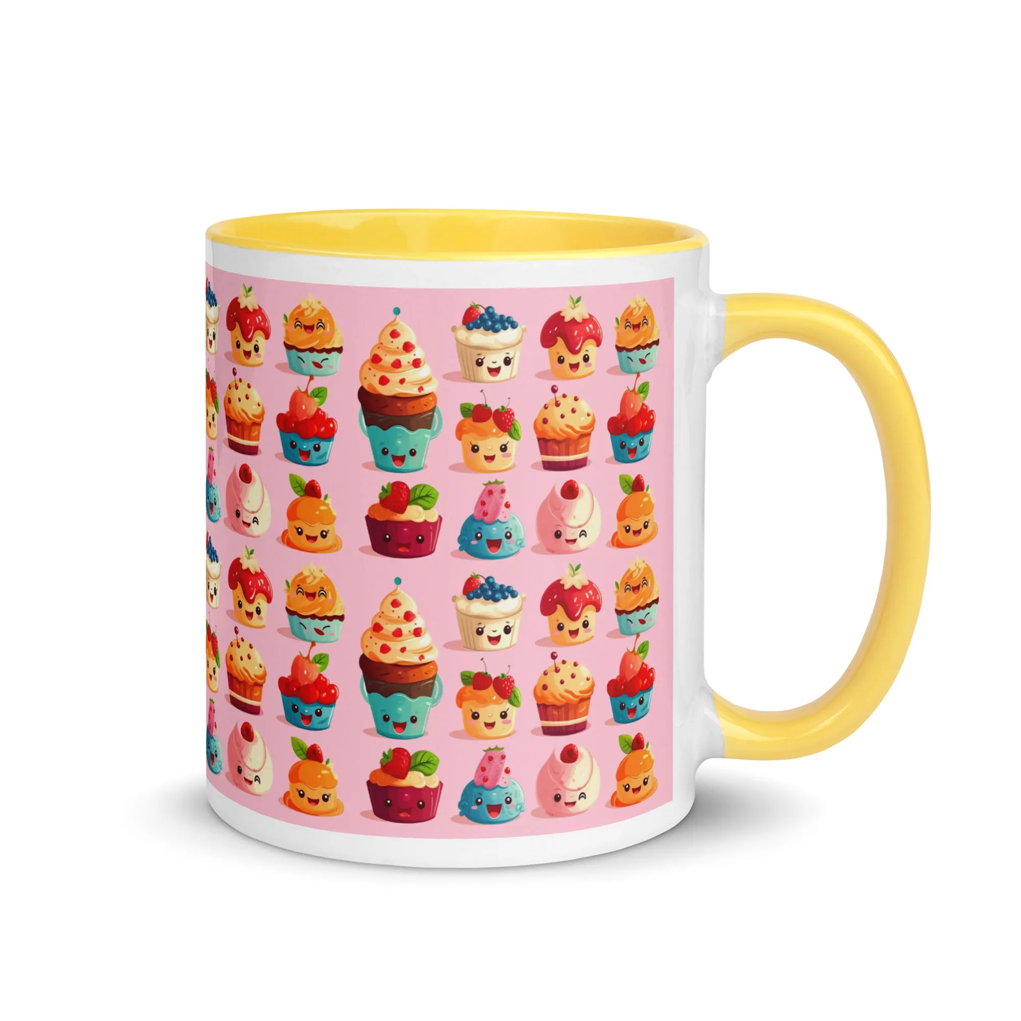 Cute Pink Cupcakes Mug with Color Inside SETCCK001