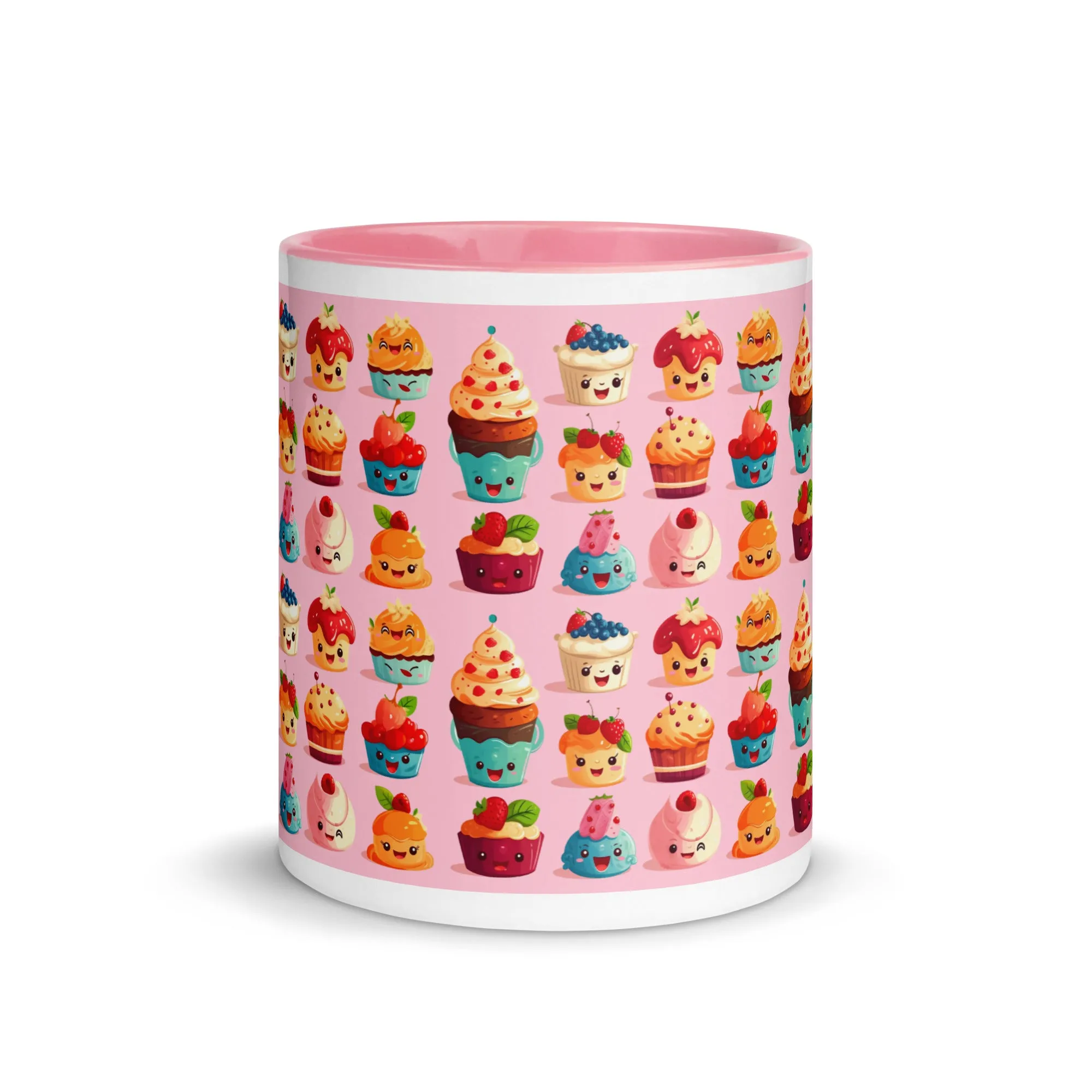Cute Pink Cupcakes Mug with Color Inside SETCCK001
