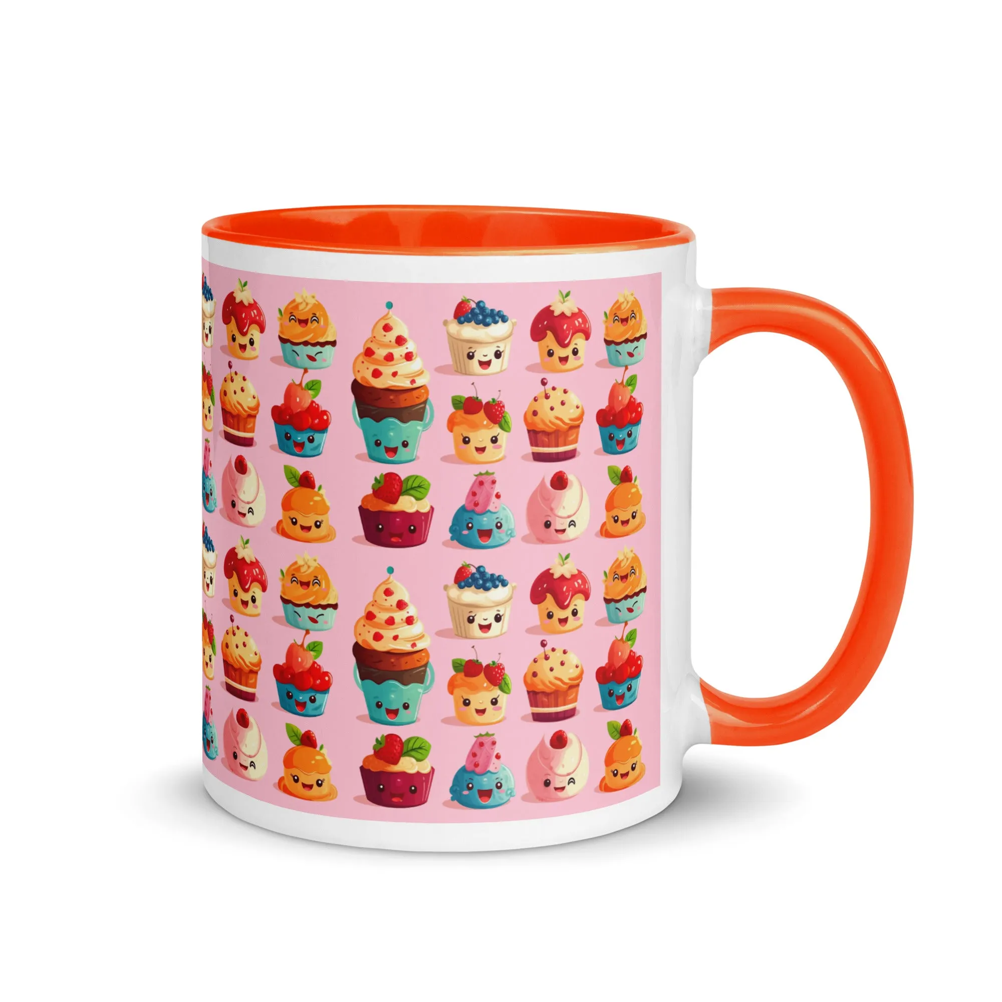 Cute Pink Cupcakes Mug with Color Inside SETCCK001