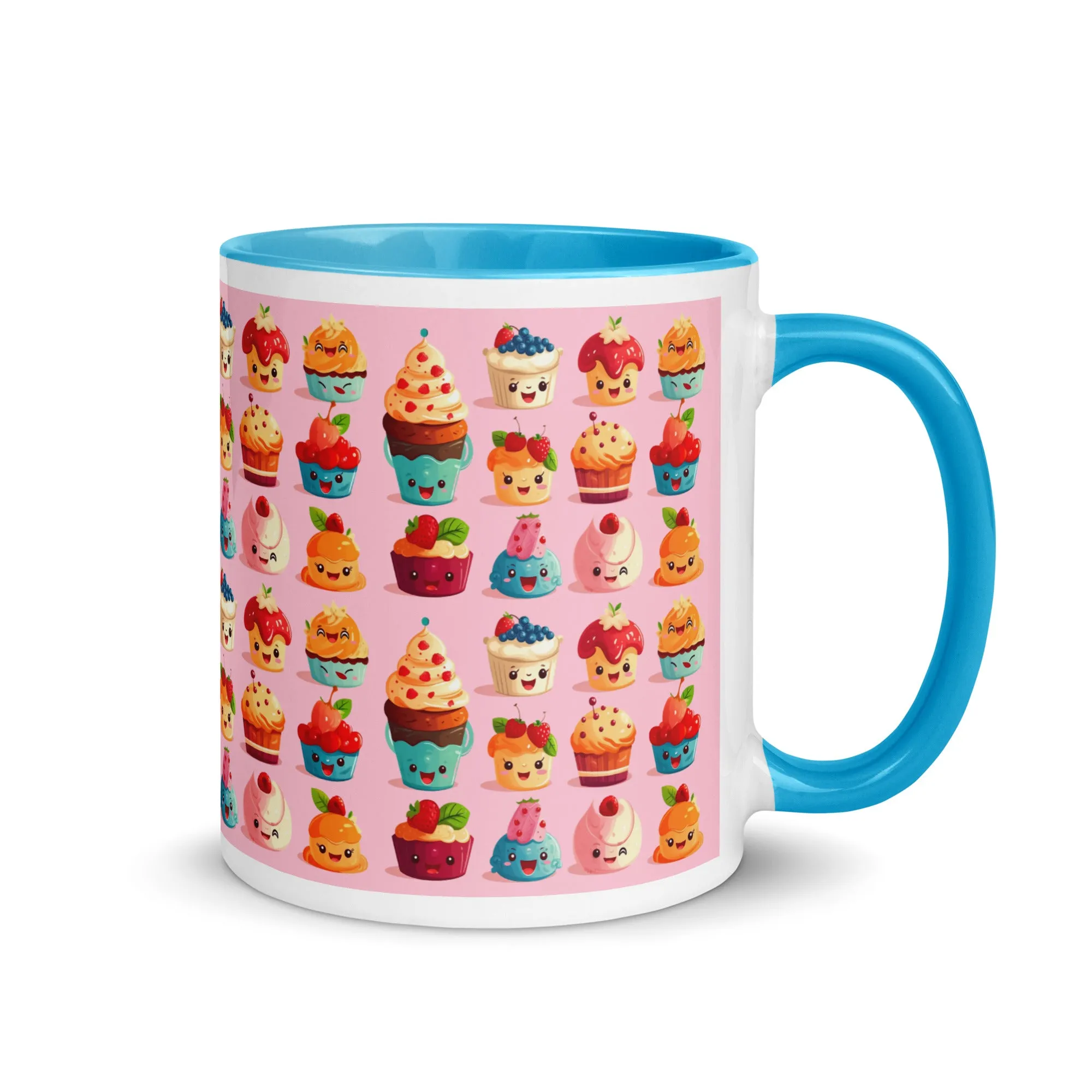 Cute Pink Cupcakes Mug with Color Inside SETCCK001