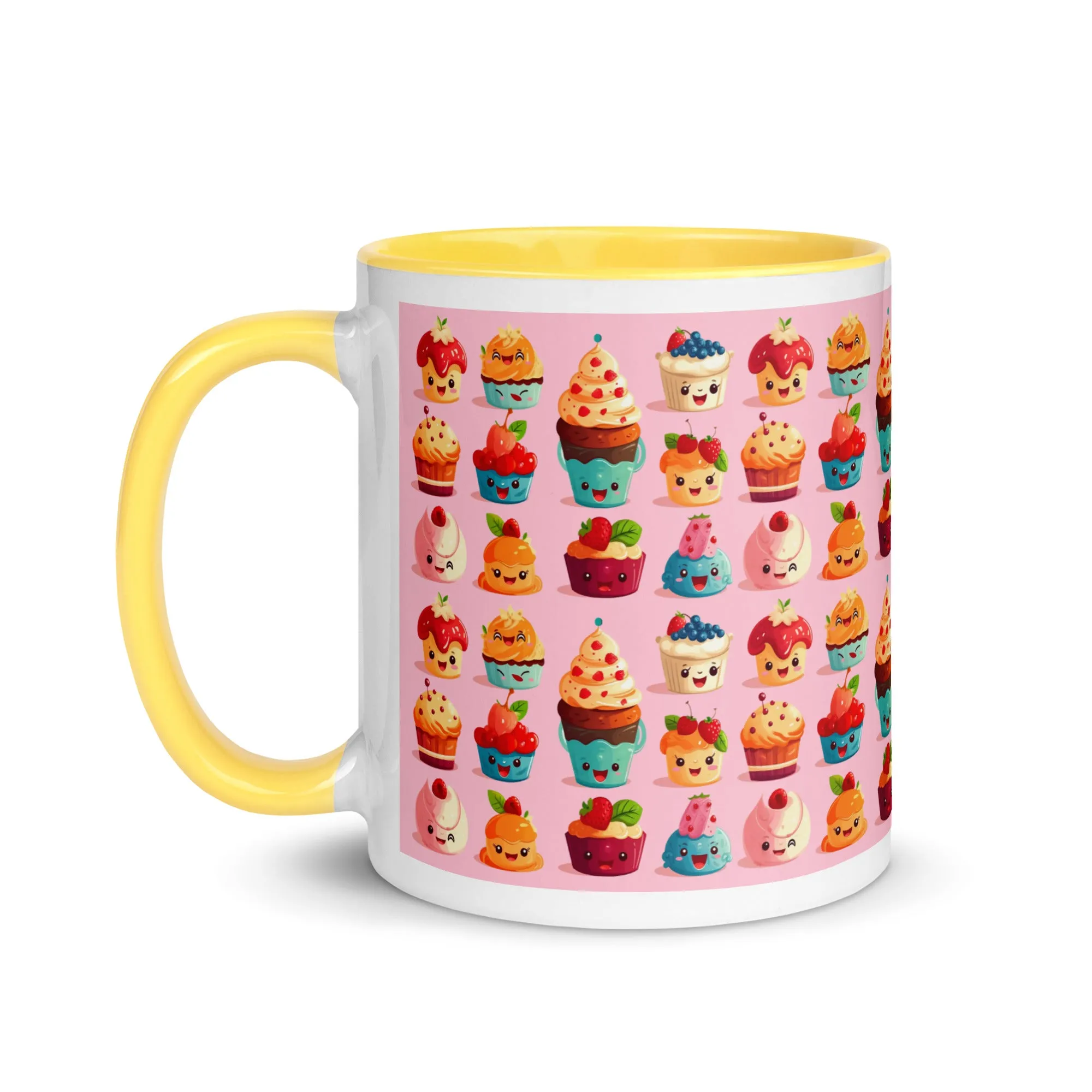 Cute Pink Cupcakes Mug with Color Inside SETCCK001