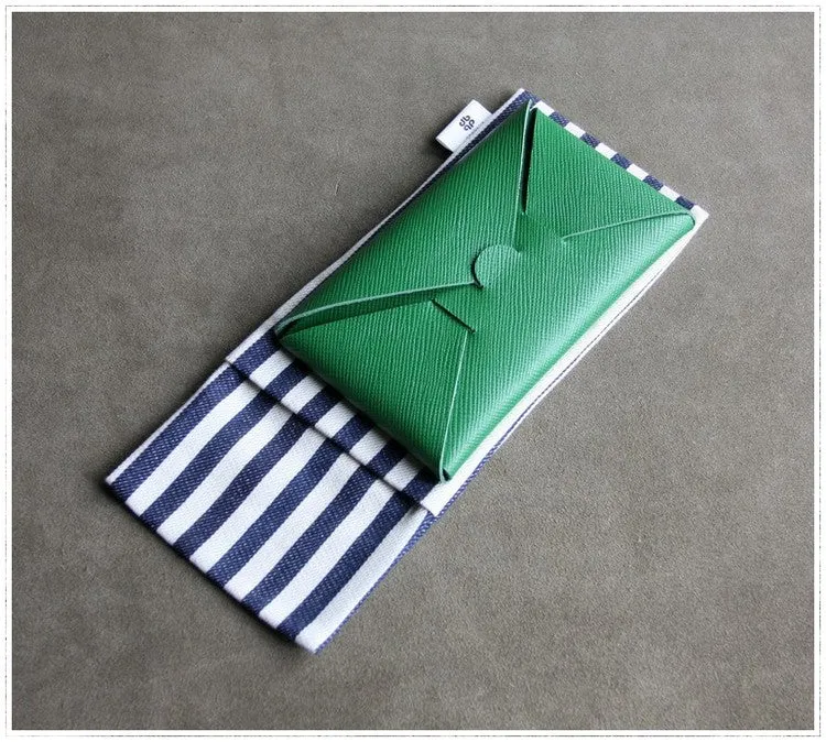 Cute Womens Gray Leather Envelope Wallet Slim Clutch Purse Checkbook Long Wallet for Women