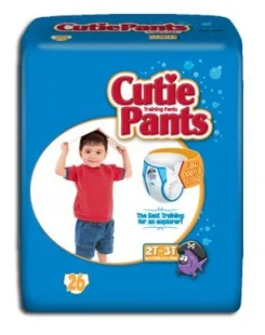 Cuties Refastenable Training Pants- Boys (Case) (4T to 5T (38  lbs)- 4 Bags of 19)
