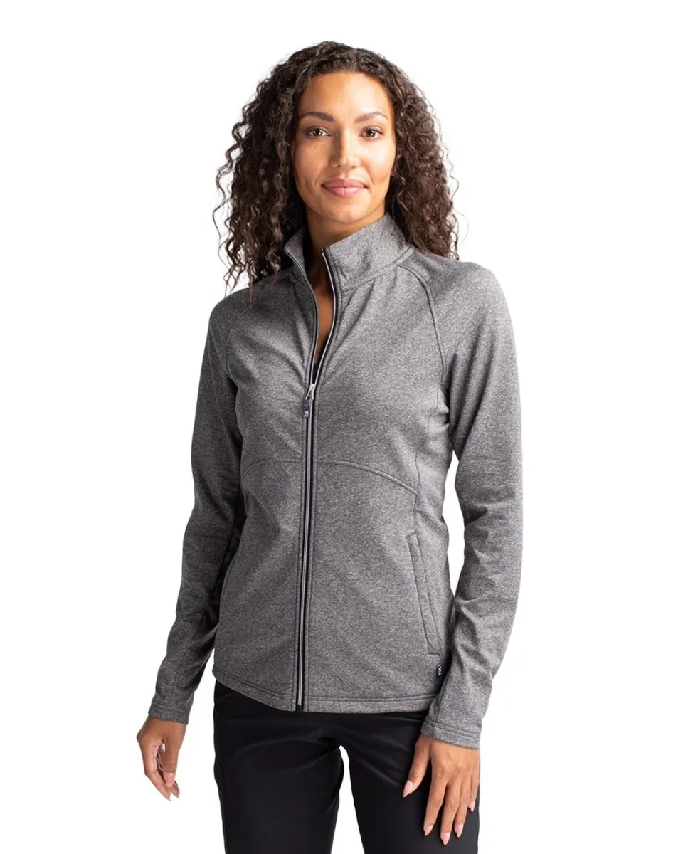 Cutter & Buck Women's Adapt Eco Knit Heather Recycled Full Zip Jacket