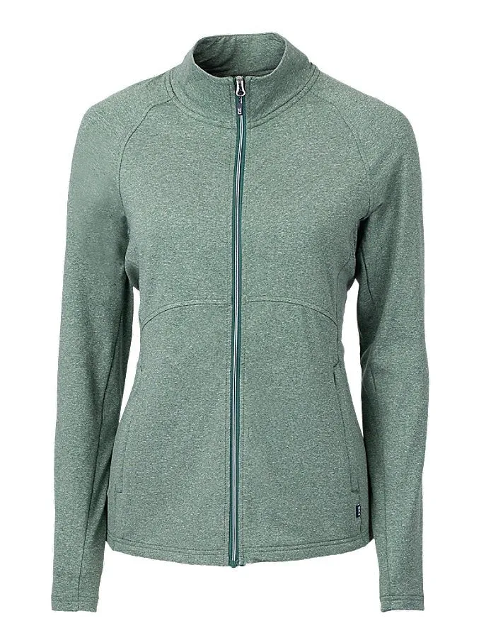 Cutter & Buck Women's Adapt Eco Knit Heather Recycled Full Zip Jacket