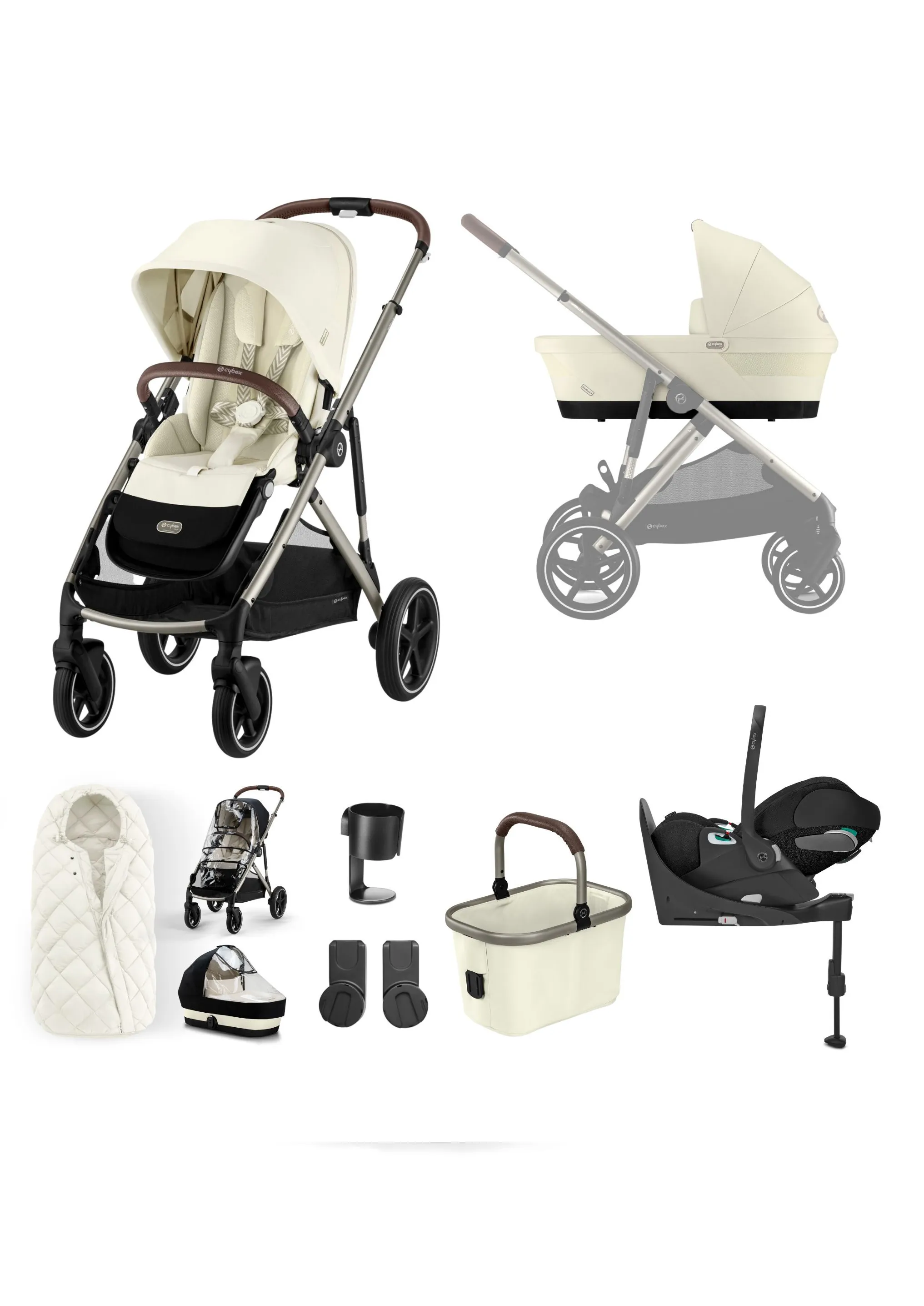 Cybex Gazelle Seashell Beige Travel System
