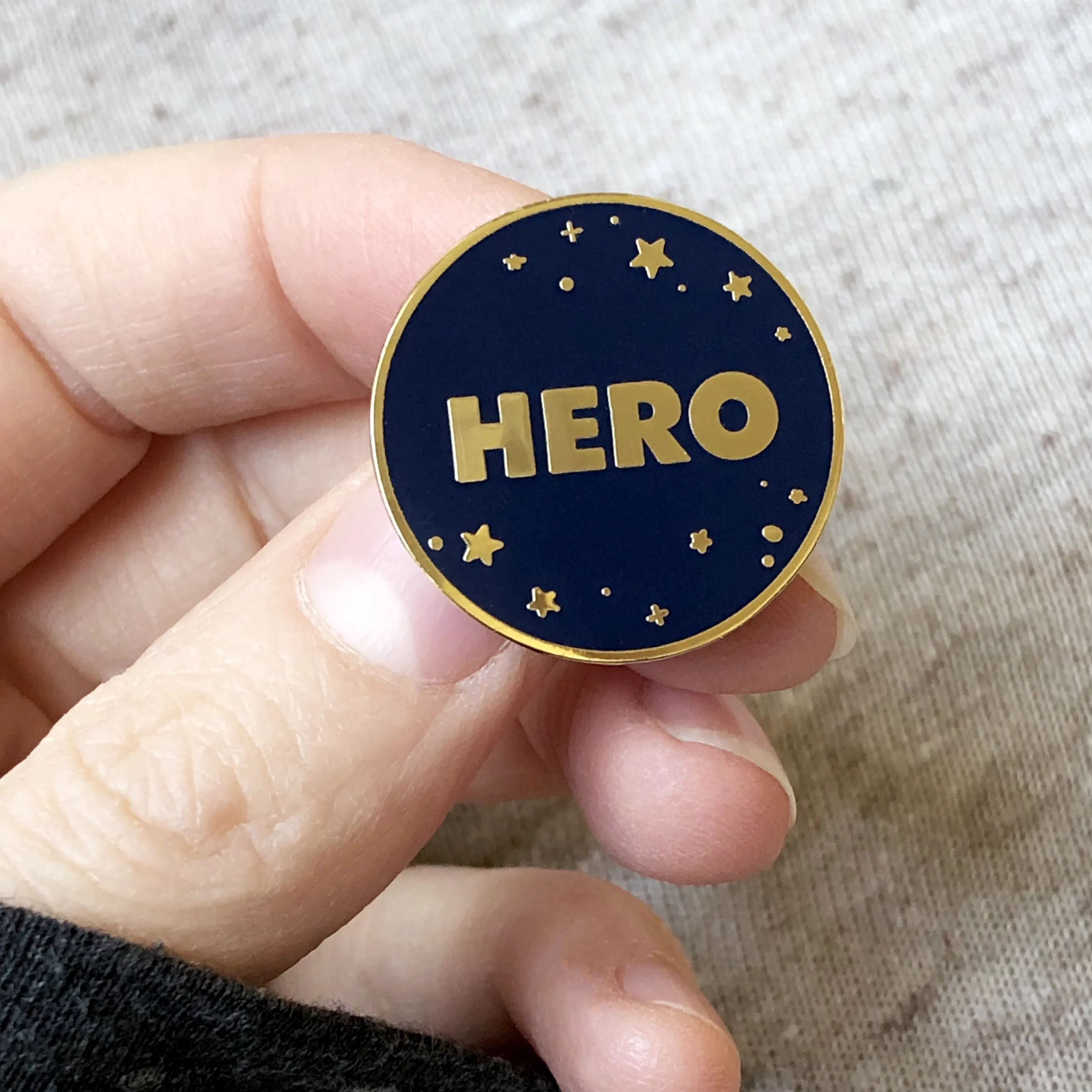 Dad Is Always My Hero Pin Badge Card